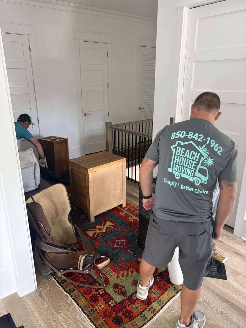 Beach House Moving owners moving antique furniture in a luxury Emerald Coast home