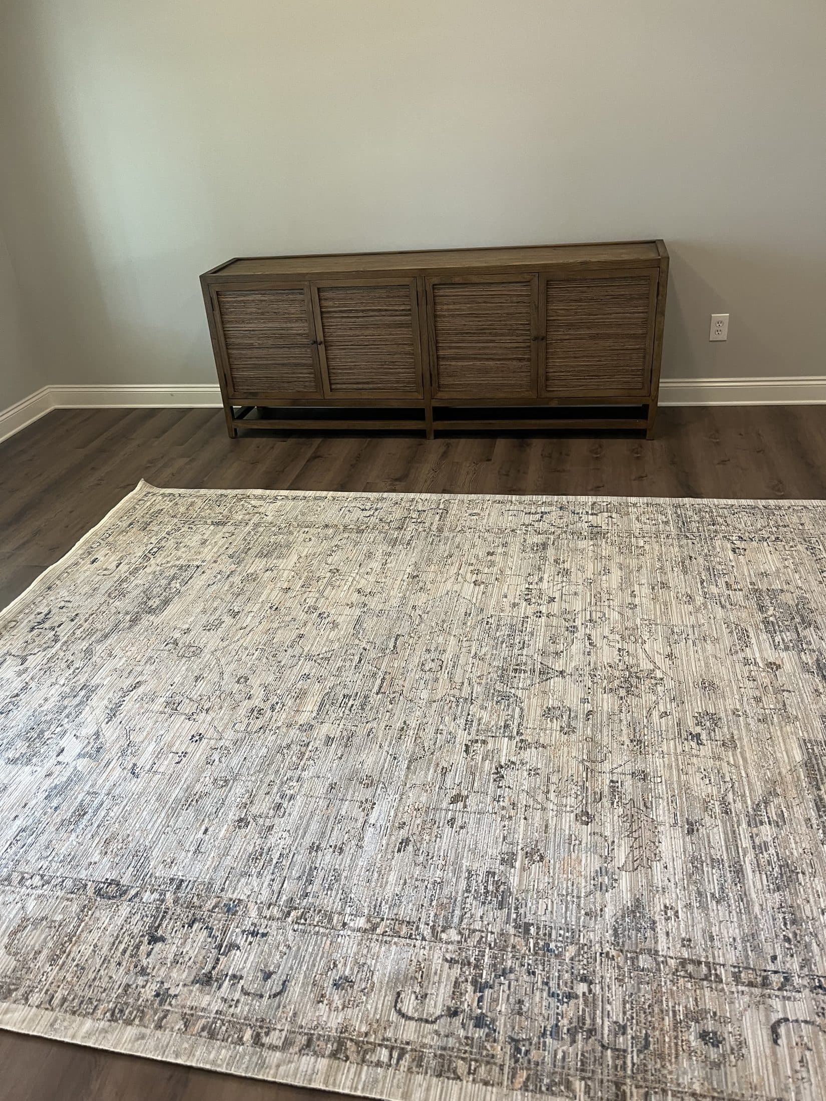 Beach House Moving furniture and area-rug placement in a new-construction home